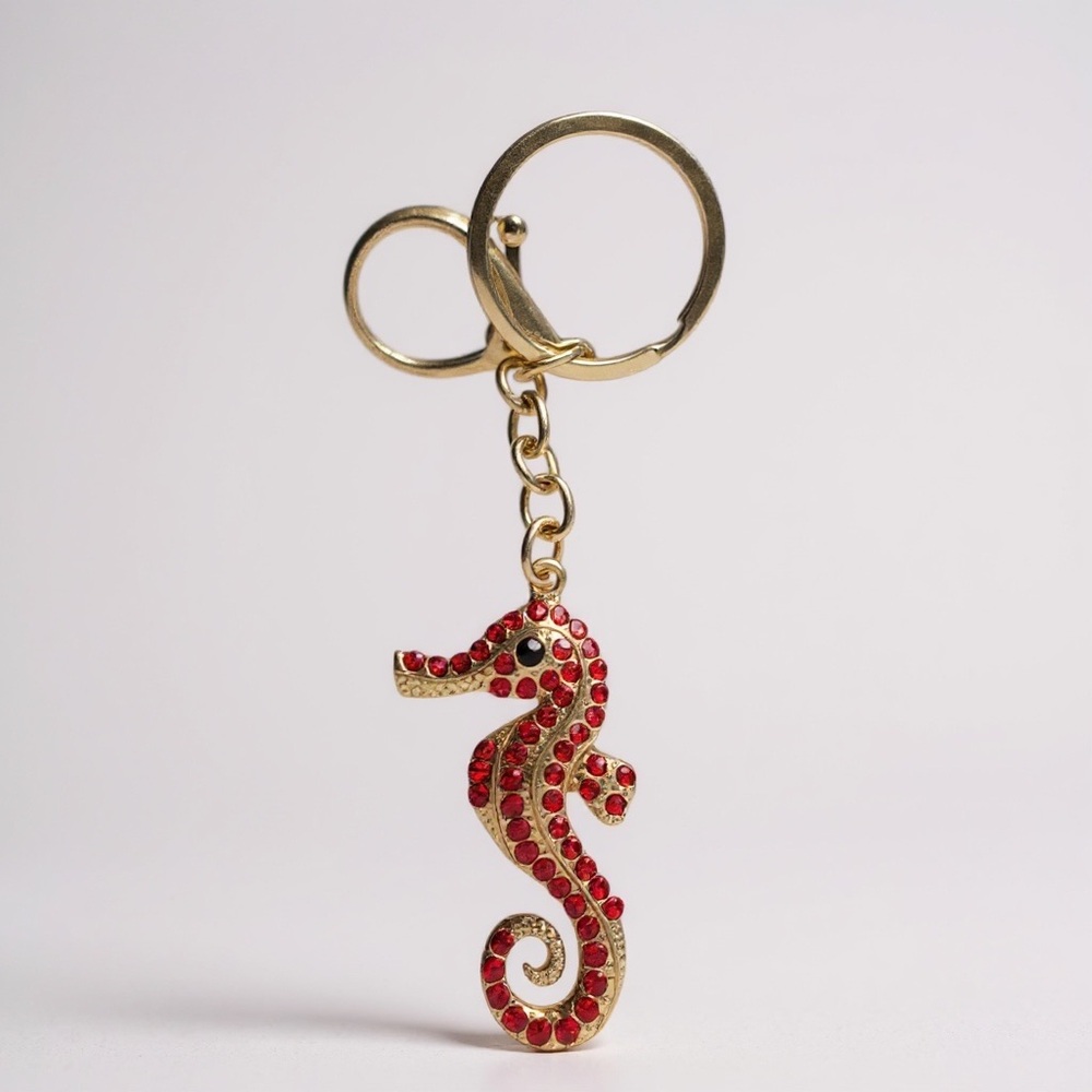 Mint Seahorse Keychain or Bag Charm NWT